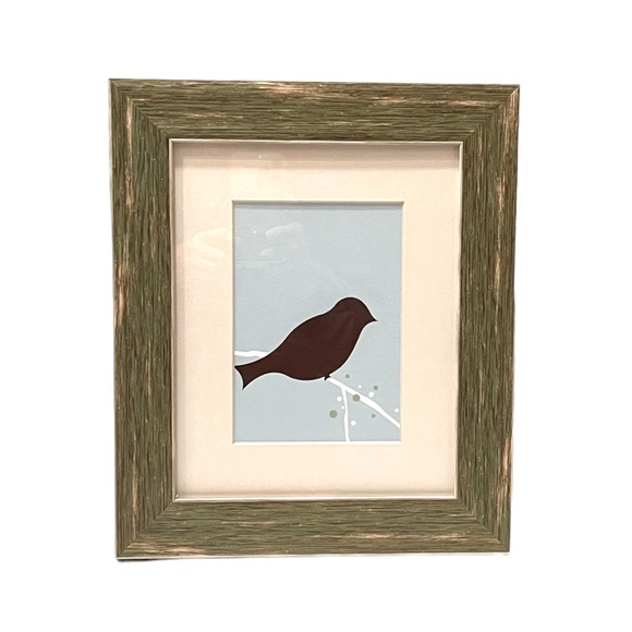Signed Original Block Print of Bird in Frame - Picture 7 of 7
